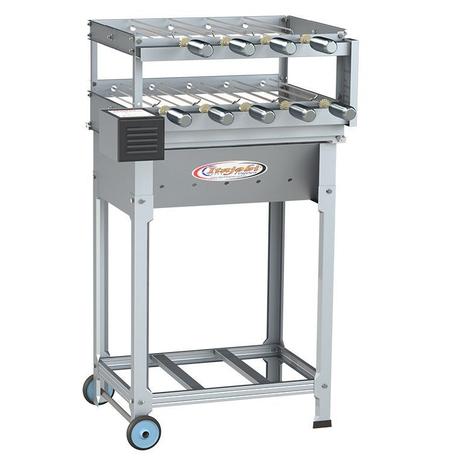Churrasqueira Giratória Itagrill Plus 9 Espetos Dupla em Inox com Caçamba Itajobi Fogões Menor preço em Churrasqueira Giratória Itagrill Plus 9 Espetos Dupla em Inox com Caçamba Itajobi Fogões
