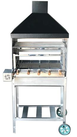 Churrasqueira Inox Luxo Com Coifa Modelo Gourmet Tamanho 65 Com Kit Giratório Inox 5 Espetos - Loja virtual lumaqmetal Menor preço em Churrasqueira Inox Luxo Com Coifa Modelo Gourmet Tamanho 65 Com Kit Giratório Inox 5 Espetos - Loja virtual lumaqmetal