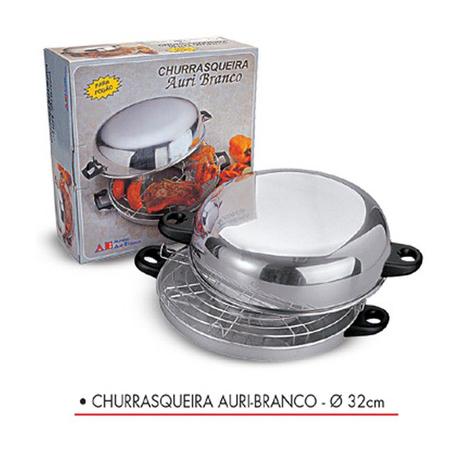 Churrasqueira para Fogão Assadeira Grelha Polida Sem Fumaça - Auri Branco Menor preço em Churrasqueira para Fogão Assadeira Grelha Polida Sem Fumaça - Auri Branco