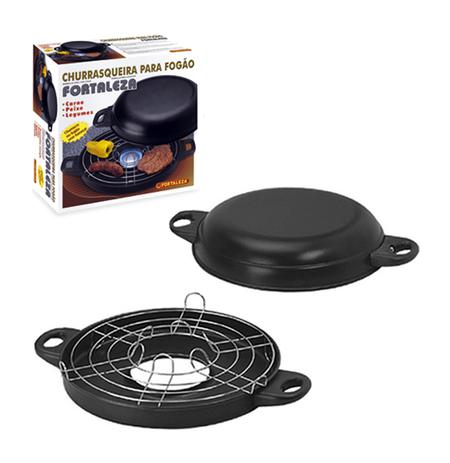 Churrasqueira para fogao e camping portatil com grelhas em aco com alça 29cm - Fortaleza é boa?