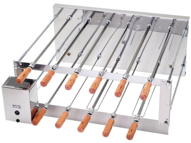 Churrasqueira Rotativa Inox Dupla 11 Espetos CRID-11 127V Arke Menor preço em Churrasqueira Rotativa Inox Dupla 11 Espetos CRID-11 127V Arke
