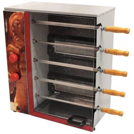 Churrasqueira Rotativa Vertical À Gás 5 Espetos Em Aço Inox Bivolt Malta Menor preço em Churrasqueira Rotativa Vertical À Gás 5 Espetos Em Aço Inox Bivolt Malta