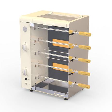 Churrasqueira Vertical a Gás Com Acendedor Automático 5 Espetos Giratórios Com Rechaud Stang - Anodilar Menor preço em Churrasqueira Vertical a Gás Com Acendedor Automático 5 Espetos Giratórios Com Rechaud Stang - Anodilar
