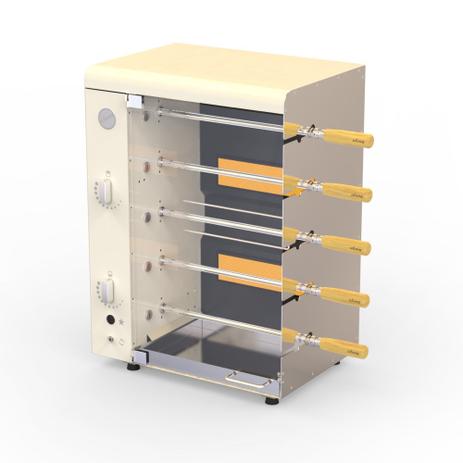 Churrasqueira Vertical a Gás Com Acendedor Automático Bivolt 05 Espetos Giratórios Stang - Anodilar Menor preço em Churrasqueira Vertical a Gás Com Acendedor Automático Bivolt 05 Espetos Giratórios Stang - Anodilar