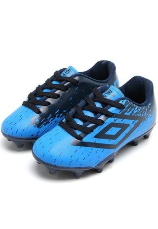 Chuteira Campo Umbro Acid Jr. Azul/Marinho Menor preço em Chuteira Campo Umbro Acid Jr. Azul/Marinho