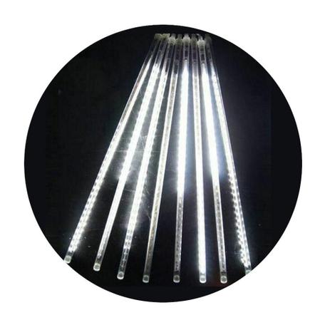 Chuva Meteoro Tubo Cascata 8 Tubos 192 Leds Luzes Natal - Fuxing Menor preço em Chuva Meteoro Tubo Cascata 8 Tubos 192 Leds Luzes Natal - Fuxing