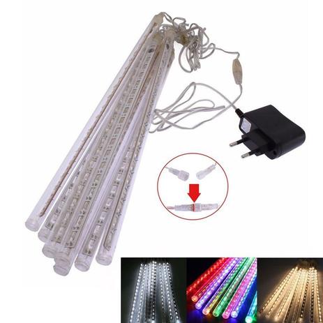 Chuva Meteoro Tubo Cascata 8 Tubos 384 Leds Luzes Natal 110V 50cm - Exclusivo Menor preço em Chuva Meteoro Tubo Cascata 8 Tubos 384 Leds Luzes Natal 110V 50cm - Exclusivo
