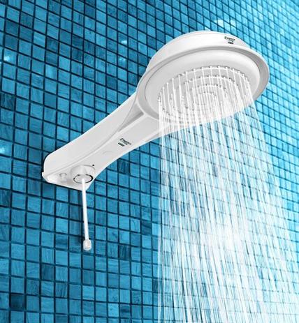 Chuveiro Ducha Elegance Eletrônica Branca Fame 220v 6800w Menor preço em Chuveiro Ducha Elegance Eletrônica Branca Fame 220v 6800w