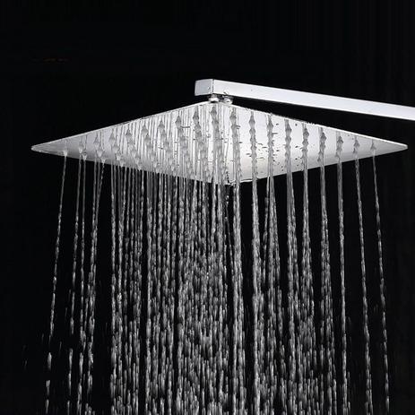 Chuveiro Ducha Quadrada Square Slim Inox 20x20cm com Braço Quadrado - Premierdecor Menor preço em Chuveiro Ducha Quadrada Square Slim Inox 20x20cm com Braço Quadrado - Premierdecor