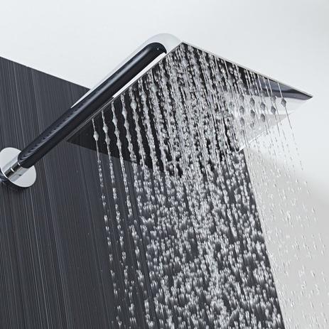 Chuveiro Ducha Quadrada Square Slim Inox 25x25 com braço - Premierdecor Menor preço em Chuveiro Ducha Quadrada Square Slim Inox 25x25 com braço - Premierdecor