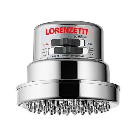 Chuveiro Tradição 220V / 6800W Cromado Lorenzetti Menor preço em Chuveiro Tradição 220V / 6800W Cromado Lorenzetti