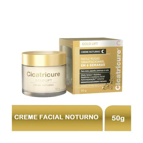 Cicatricure Gold Lift Creme Facial Noturno 50g Menor preço em Cicatricure Gold Lift Creme Facial Noturno 50g