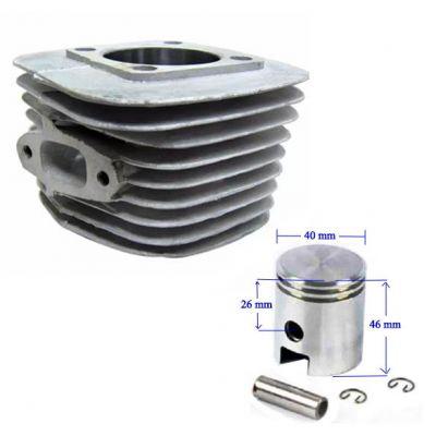 Cilindro c/ Pistao 40mm 48cc Biela Baixa Bicicleta Motorizada Mbk501 - Mammut Menor preço em Cilindro c/ Pistao 40mm 48cc Biela Baixa Bicicleta Motorizada Mbk501 - Mammut