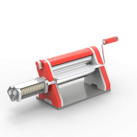Cilindro Manual para Massas com Cortador Estilo Anodilar Vermelho Menor preço em Cilindro Manual para Massas com Cortador Estilo Anodilar Vermelho
