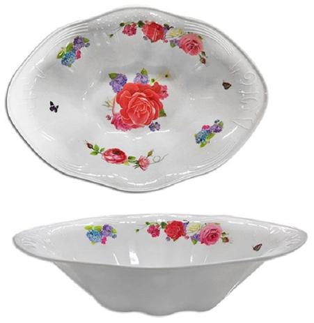 Cinco unidades de Tigela Saladeira de Melamina Oval Trabalhada Floral 25,5x18Cm - Floral - 25,5x18Cm - Rio chens / util goods Menor preço em Cinco unidades de Tigela Saladeira de Melamina Oval Trabalhada Floral 25,5x18Cm - Floral - 25,5x18Cm - Rio chens / util goods