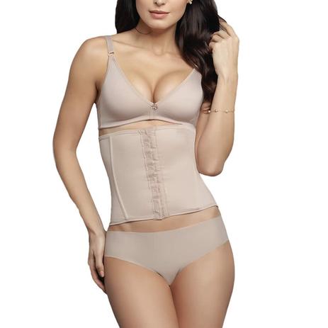 Cinta Modeladora Abdominal Alta Compressão Bege - LC179 - Estilo sedutor Menor preço em Cinta Modeladora Abdominal Alta Compressão Bege - LC179 - Estilo sedutor