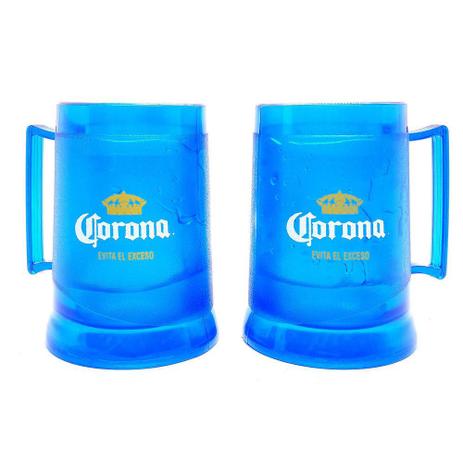 cj. 2 Caneca Chopp Acrilico Gel Congelante Térmica 300ml Corona - Joy Menor preço em cj. 2 Caneca Chopp Acrilico Gel Congelante Térmica 300ml Corona - Joy