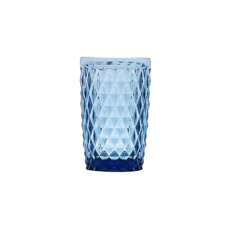 Cj 6 copos altos de vidro sodo-cálcico bico de abacaxi azul 330ml - Lyor Menor preço em Cj 6 copos altos de vidro sodo-cálcico bico de abacaxi azul 330ml - Lyor
