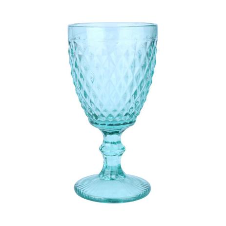 Cj 6 taças p/água de vidro sodo-cálcico bico de abacaxi azul tiffany 260ml - Lyor Menor preço em Cj 6 taças p/água de vidro sodo-cálcico bico de abacaxi azul tiffany 260ml - Lyor