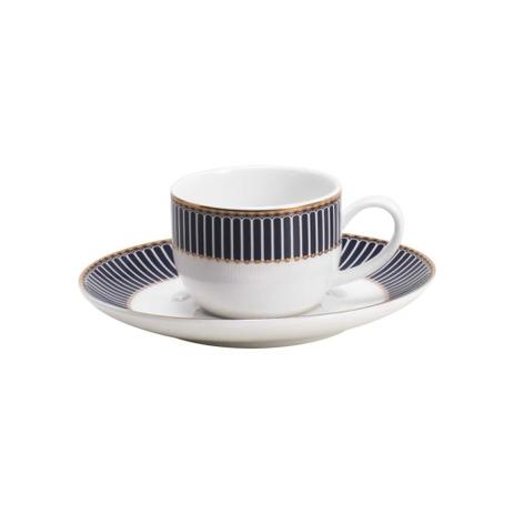 Cj. 6 Xícaras De Café 80Ml C/ 6 Píres De Porcelana Alto Relevo Cobalto C/ Dourado - F9-25450 - Wolff Menor preço em Cj. 6 Xícaras De Café 80Ml C/ 6 Píres De Porcelana Alto Relevo Cobalto C/ Dourado - F9-25450 - Wolff