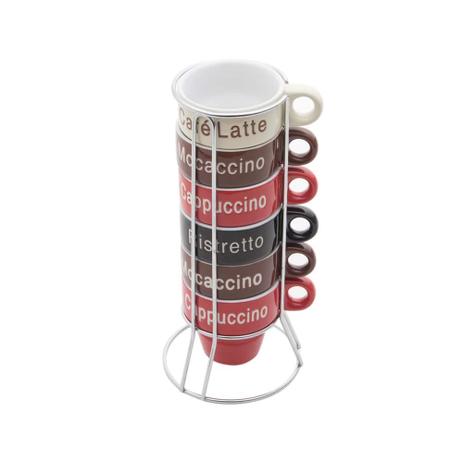 Cj. 6 Xícaras De Café De Porcelana 70Ml Names C/ Suporte - F9-30364 - Rojemac Menor preço em Cj. 6 Xícaras De Café De Porcelana 70Ml Names C/ Suporte - F9-30364 - Rojemac