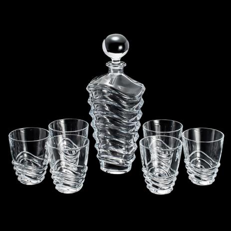 Cj 7 Pcs Whisky De Vidro Sodo-Cálcico C/Titanio Wave 1 Garrafa 750Ml E 6 Copos 280Ml - F9-5476 - Bohemia Menor preço em Cj 7 Pcs Whisky De Vidro Sodo-Cálcico C/Titanio Wave 1 Garrafa 750Ml E 6 Copos 280Ml - F9-5476 - Bohemia
