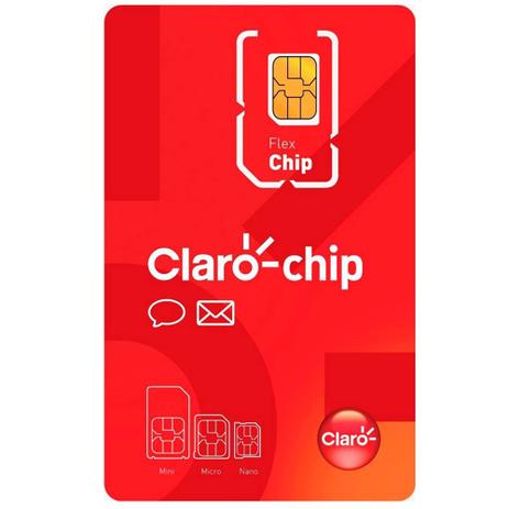 Claro Chip Triplo Corte Flex Micro Nano 4G - Pré Pago Menor preço em Claro Chip Triplo Corte Flex Micro Nano 4G - Pré Pago