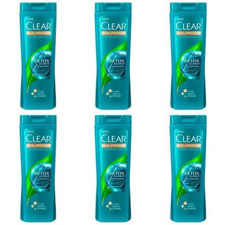 Clear Anticaspa Detox Diário Shampoo 200ml (Kit C/06) Menor preço em Clear Anticaspa Detox Diário Shampoo 200ml (Kit C/06)