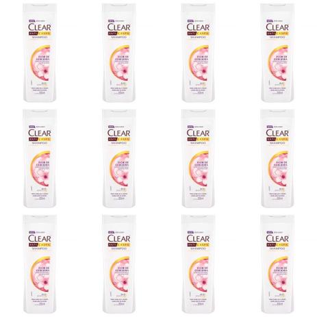 Clear Anticaspa Flor De Cerejeira Shampoo 200ml (Kit C/12) Menor preço em Clear Anticaspa Flor De Cerejeira Shampoo 200ml (Kit C/12)