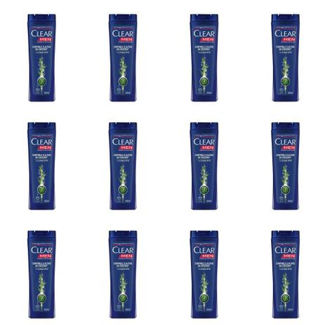 Clear Men Controle Da Coceira Shampoo 200ml (Kit C/12) Menor preço em Clear Men Controle Da Coceira Shampoo 200ml (Kit C/12)