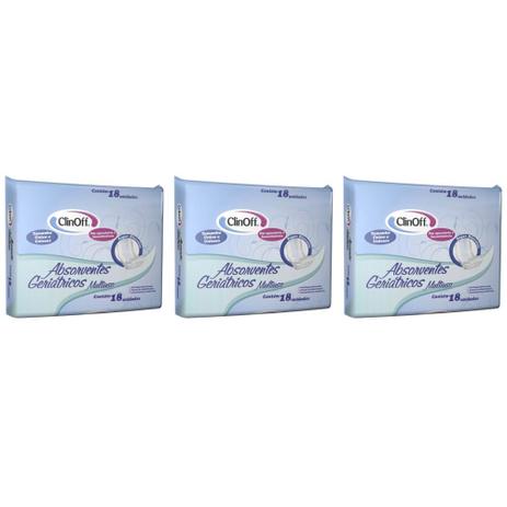 Clin Off Absorvente Geriátrico C/18 (Kit C/03) Menor preço em Clin Off Absorvente Geriátrico C/18 (Kit C/03)