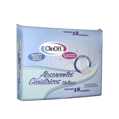 Clin Off Absorvente Geriátrico C/18 Menor preço em Clin Off Absorvente Geriátrico C/18