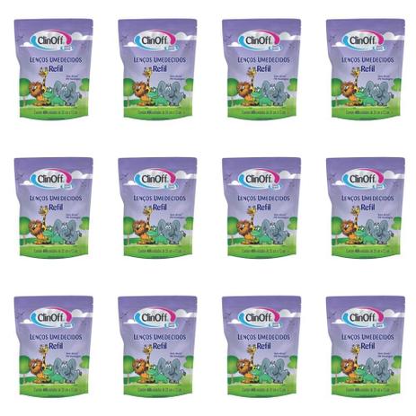 Clin Off Lenços Umedecidos Infantil Refil C/400 (Kit C/12) Menor preço em Clin Off Lenços Umedecidos Infantil Refil C/400 (Kit C/12)