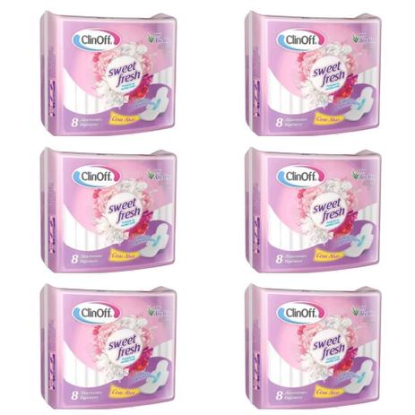 Clin Off Suave Absorvente Higiênico C/ Abas C/8 (Kit C/06) Menor preço em Clin Off Suave Absorvente Higiênico C/ Abas C/8 (Kit C/06)