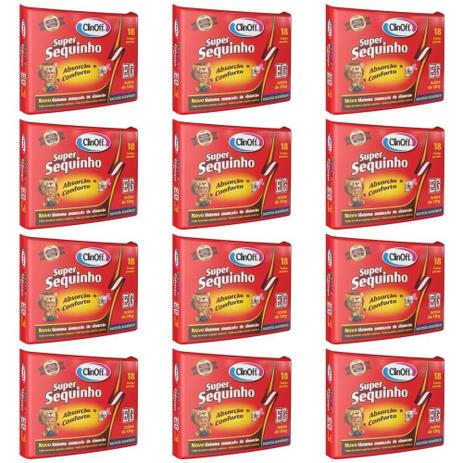 Clin Off Super Sequinho Econômica Fralda Infantil XG C/18 (Kit C/12) Menor preço em Clin Off Super Sequinho Econômica Fralda Infantil XG C/18 (Kit C/12)