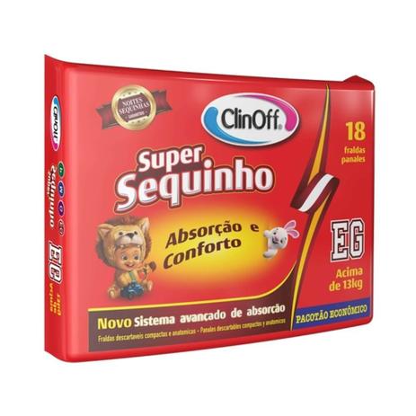 Clin Off Super Sequinho Econômica Fralda Infantil XG C/18 Menor preço em Clin Off Super Sequinho Econômica Fralda Infantil XG C/18