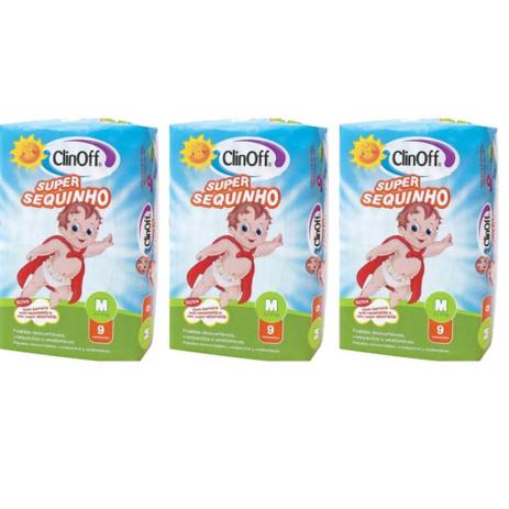 Clin Off Super Sequinho Fralda Infantil M C/9 (Kit C/03) Menor preço em Clin Off Super Sequinho Fralda Infantil M C/9 (Kit C/03)