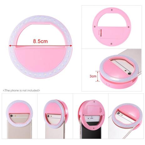 Clipe Anel Led Luz Selfie 3 Níveis Luz Selfie Para Smartphone - Exbom Menor preço em Clipe Anel Led Luz Selfie 3 Níveis Luz Selfie Para Smartphone - Exbom