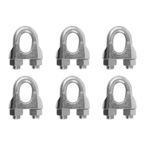 Clips Galvanizado Cabo De Aço 3/8 09mm Pacote Com 6 Unidades - Classic Menor preço em Clips Galvanizado Cabo De Aço 3/8 09mm Pacote Com 6 Unidades - Classic