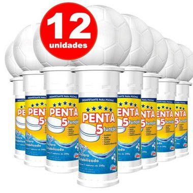 Clorador Flutuante para Piscinas - HCL Penta - 12 Unidades - Hidroall Menor preço em Clorador Flutuante para Piscinas - HCL Penta - 12 Unidades - Hidroall