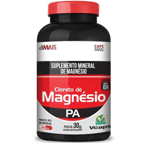 Cloreto de Magnésio 500mg Chá Mais 120 cápsulas Menor preço em Cloreto de Magnésio 500mg Chá Mais 120 cápsulas