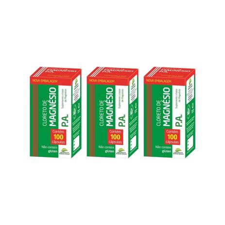 Cloreto De Magnésio P.A. 100 Cápsulas 500mg Medinal - Kit Com 3 Unidades Menor preço em Cloreto De Magnésio P.A. 100 Cápsulas 500mg Medinal - Kit Com 3 Unidades