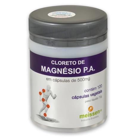 Cloreto de Magnésio PA Puro (500mg) de 120 Cápsulas Vegetarianas - Meissen Menor preço em Cloreto de Magnésio PA Puro (500mg) de 120 Cápsulas Vegetarianas - Meissen