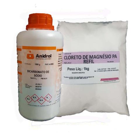 Cloreto Magnésio Pó Pa 1 Kg + Bicarbonato De Sódio - Bella donna Menor preço em Cloreto Magnésio Pó Pa 1 Kg + Bicarbonato De Sódio - Bella donna