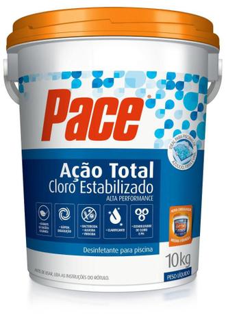 Cloro Estabilizado Ação Total 10kg - Pace Menor preço em Cloro Estabilizado Ação Total 10kg - Pace
