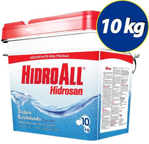Cloro Granulado Hidrosan Plus Balde 10 kg Hidroall Menor preço em Cloro Granulado Hidrosan Plus Balde 10 kg Hidroall