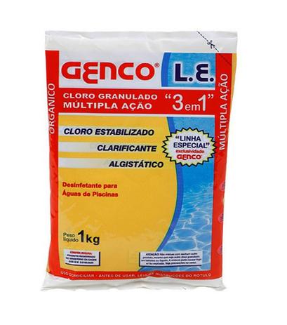Cloro Granulado Multipla Ação Genco 1kg Para Piscina Menor preço em Cloro Granulado Multipla Ação Genco 1kg Para Piscina