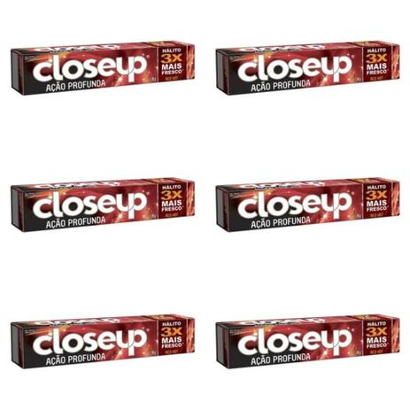 Close Up Ação Profunda Creme Dental Red Hot 90g (Kit C/06) Menor preço em Close Up Ação Profunda Creme Dental Red Hot 90g (Kit C/06)