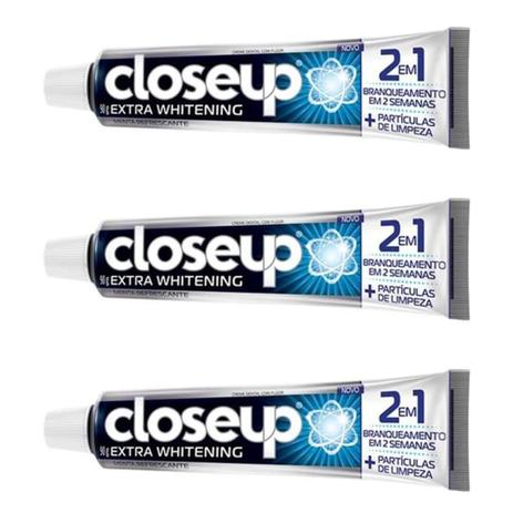 Close Up Extra Whitening Creme Dental Branqueador 90g (Kit C/03) Menor preço em Close Up Extra Whitening Creme Dental Branqueador 90g (Kit C/03)