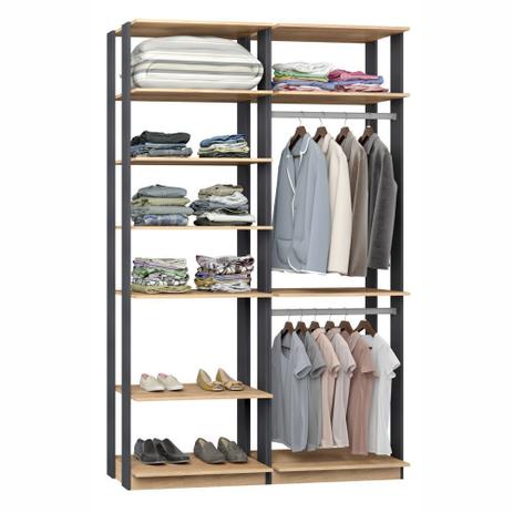 Closet Componível Completo 2 Peças 1,40m 9010 Clothes Be Mobiliário Menor preço em Closet Componível Completo 2 Peças 1,40m 9010 Clothes Be Mobiliário